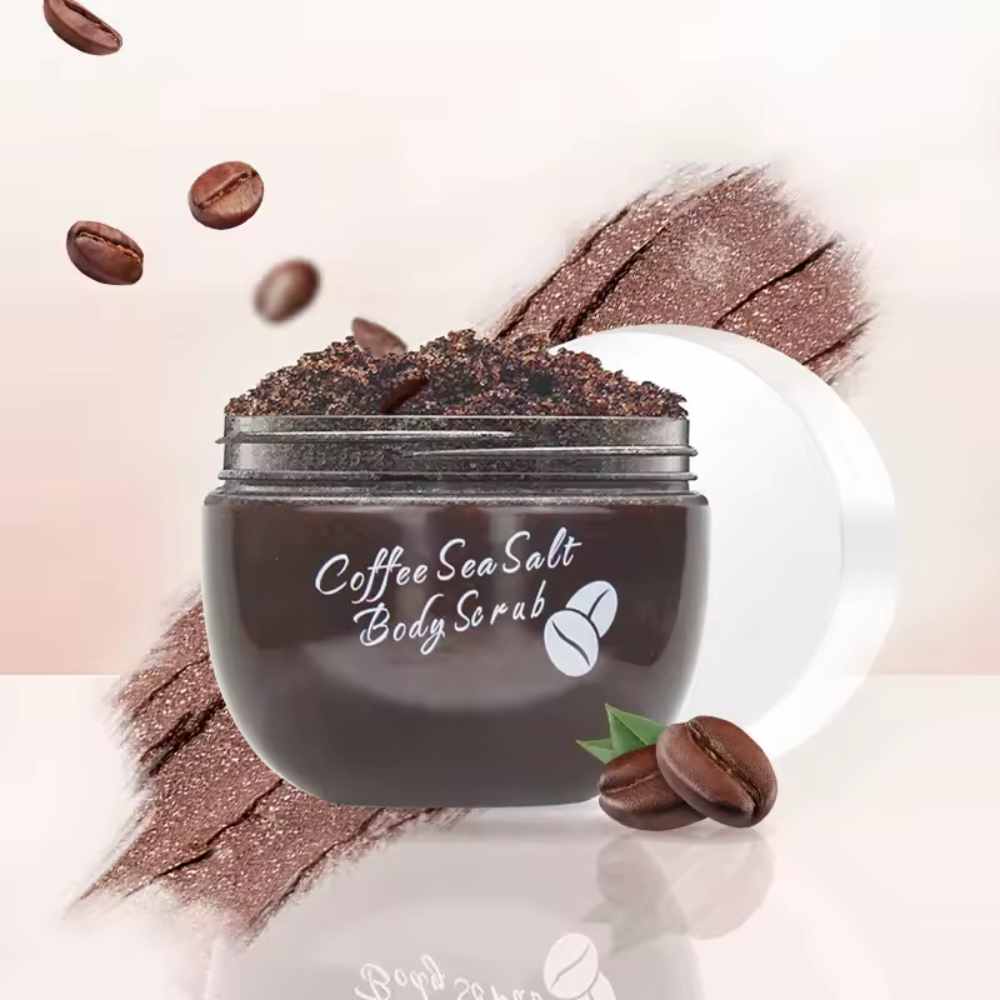 Coffee & Sea Salt Body Scrub Vitamin C Infused Cream for Full-Body Cleansing Exfoliating Dead Skin Bath Salts Wholesale Skincare
