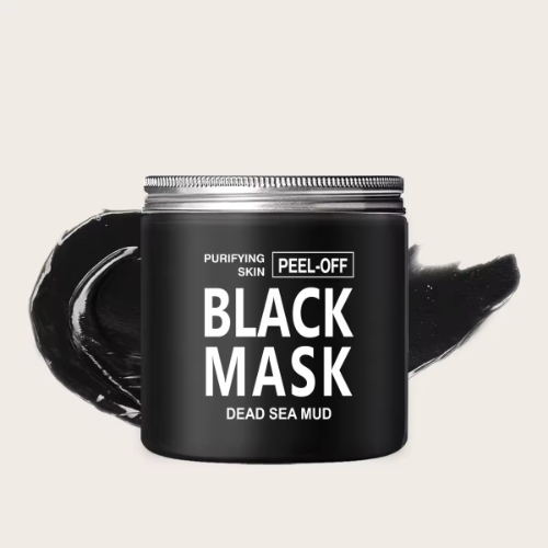 Black Sea Mud Peel-Off Face Mask Vitamin C Infused Nose Mask for Acne and Blackhead Removal Cleansing Pores