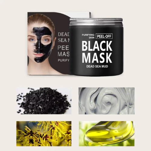 Black Sea Mud Peel-Off Face Mask Vitamin C Infused Nose Mask for Acne and Blackhead Removal Cleansing Pores_1.jpg